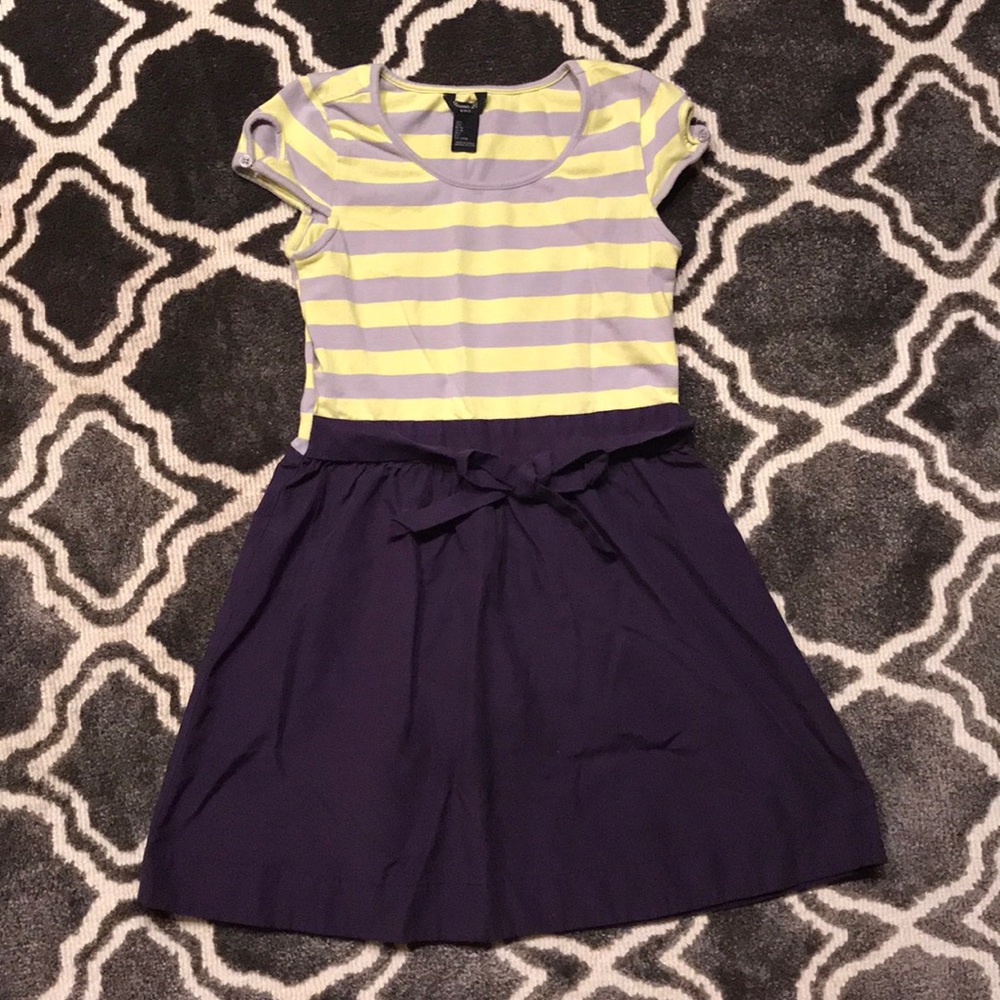 Forever21 girls size S (7/8) yellow/purple dress